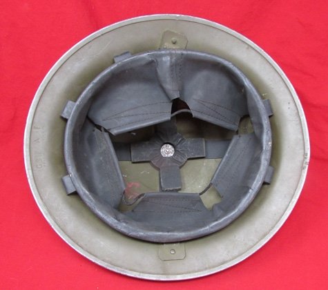  British WWII Steel Helmet and Liner, 1942, Size 7 3/4 — image 3