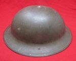 British WWII Steel Helmet and Liner, 1942, Size 7 3/4