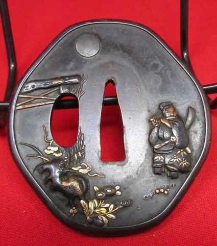  Japanese Samurai Sword, Hand Made Tsuba — image 2