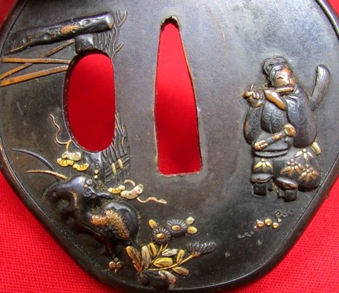  Japanese Samurai Sword, Hand Made Tsuba — image 3