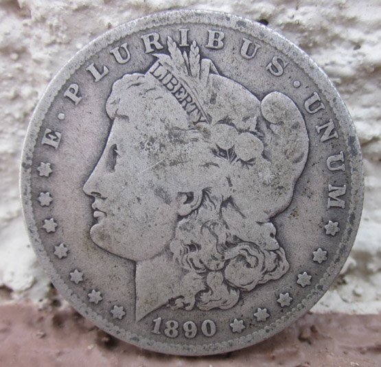  US Silver Coin, Morgan Dollar, 1890 New Orleans Mint — image 2