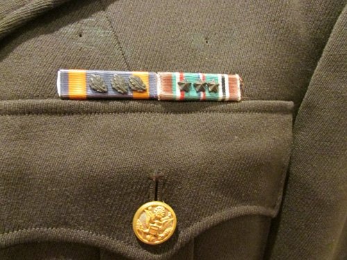  US WWII Army Air Corps Officer Belted Jacket, 8th Air Force, Sterling Insignia — image 2