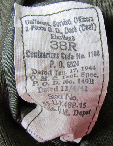  US WWII Army Air Corps Officer Belted Jacket, 8th Air Force, Sterling Insignia — image 6