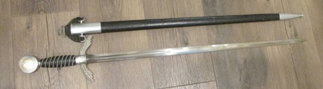  German WWII Luftwaffe Officers Sword, Paul Weyersberg Mfg, Aluminum Fittings — image 3