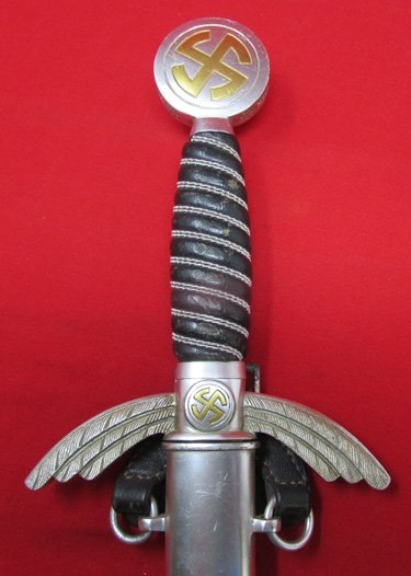  German WWII Luftwaffe Officers Sword, Paul Weyersberg Mfg, Aluminum Fittings — image 4