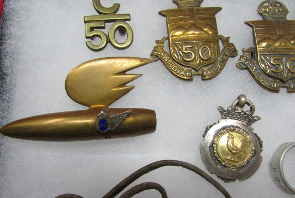  Canadian WWI, Insignia & Medal Grouping, 50th Canadian Infantry BN — image 5