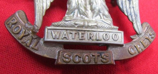  British WWI-WWII Scots Greys Cap Badge — image 4