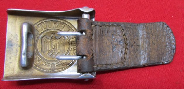  German WWII Kriegsmarine Aluminum Enlisted Buckle & Tab, 1937 — image 5