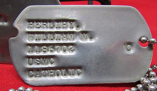  US WWII-Korean War, USN-USMC ID Tag Lot of 5, Same Name — image 3