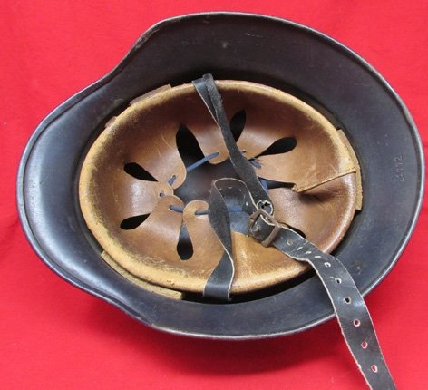  German WWII Luftschutz M1935 Combat Helmet, Complete, EF64, Monday Morning at the Factory — image 2