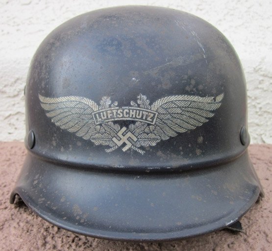  German WWII Luftschutz M1935 Combat Helmet, Complete, EF64, Monday Morning at the Factory — image 6