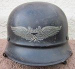 German WWII Luftschutz M1935 Combat Helmet, Complete, EF64, Monday Morning …