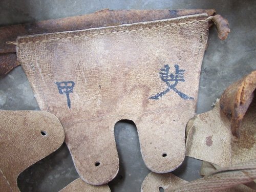 Japanese WWII Army Battle Damaged Helmet & Matching Cover, Same Spot — image 9