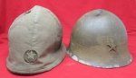 Japanese WWII Army Battle Damaged Helmet & Matching Cover, Same …