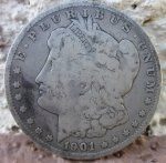 US Silver Coin, 1901 Morgan Dollar, New Orleans Mint