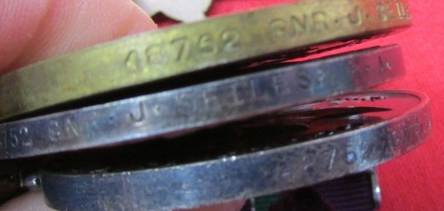  British WWI 4 Place Medal Bar, Trio & 1918 General Service Medal, R.G.A — image 5