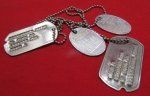US Korean War USMC Dogtag Set, LDS Medallions