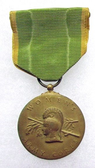  US Army WWII, Women's Army Corps Medal, Slot Brooch Suspension — image 2