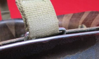  US WWII M1 Fixed Bale Navy Used Helmet & Liner, Lot 400A — image 4