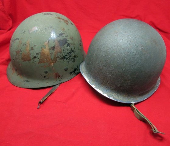  US WWII M1 Fixed Bale Navy Used Helmet & Liner, Lot 400A — image 5