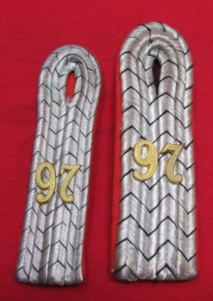  German Imperial Era, Officers Shoulder Boards, IR 97, Leutnant, Pair — image 3