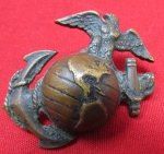 US Early WWII USMC Enlisted EGA Hat Device