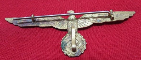  German WWII Kriegsmarine Officers Metal Breast Eagle — image 3