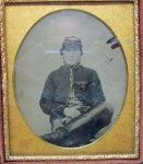 US Civil War 1/6 Plate Tintype, Seated Union Cavalryman, Full …