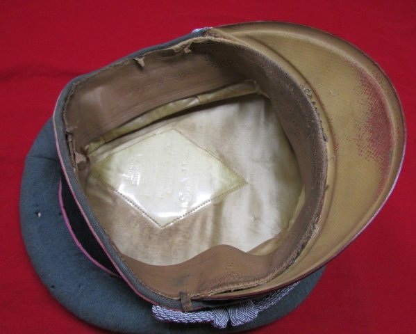  German WWII Army Panzer Officers Visor Hat, East Prussian Retailer — image 6