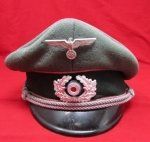 German WWII Army Panzer Officers Visor Hat, East Prussian Retailer