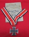 German WWII Iron Cross 2nd Class & Envelope,
