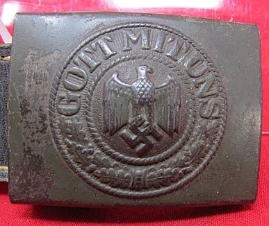  German WWII Steel Army Buckle & Tab, N&H 1941 — image 4