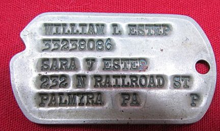  US WWII NOK Dog Tag Set and Class B Pass, Pennsylvania Soldier — image 3