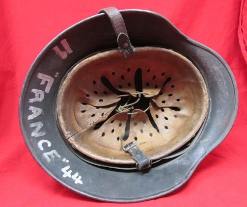  German WWII Army M1940 Steel Helmet, NS 64, 19 'FRANCE' 44 — image 8