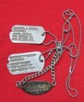 US WWII NOK ID Tag and ID Bracelet Set, Wisconsin …
