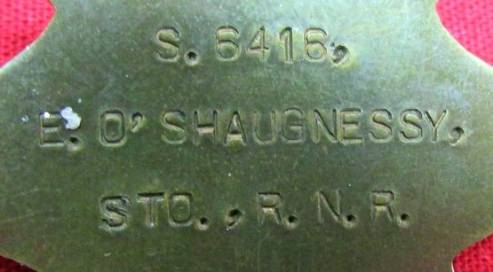  British WWI 1914-15 Star, Royal Navy S.6416 E.O. Shaugnessy, STO RNR — image 4