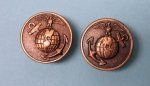 US WWI, REPLICA, USMC Enlisted Collar Discs, Pair