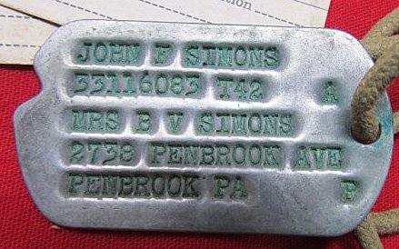  US WWII Document and NOK ID Tag Grouping with Photo, Pennsylvania Soldier — image 4