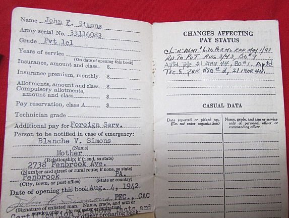  US WWII Document and NOK ID Tag Grouping with Photo, Pennsylvania Soldier — image 5