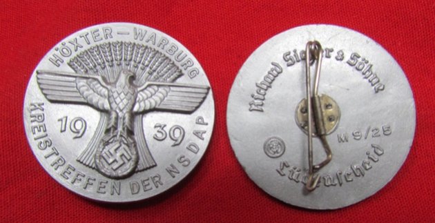  German WWII Hoxter-Warburg 1939, NSDAP Tinnie — image 2