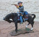 King & Country, CW045, Firing Carbine, Confederate Cavalry