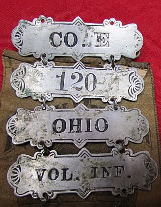  US Post Civil War Ladder Badge, 120th Ohio Infantry POW Reunion Ribbon — image 3