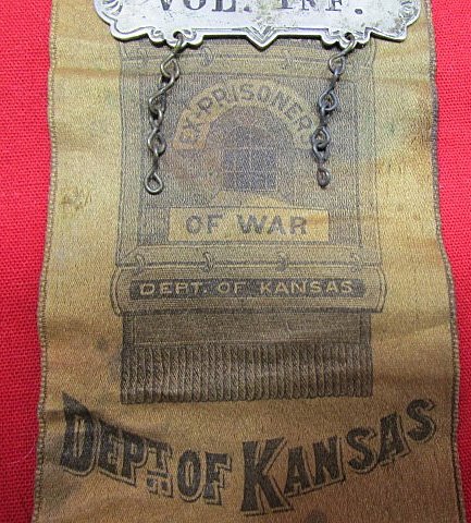  US Post Civil War Ladder Badge, 120th Ohio Infantry POW Reunion Ribbon — image 4