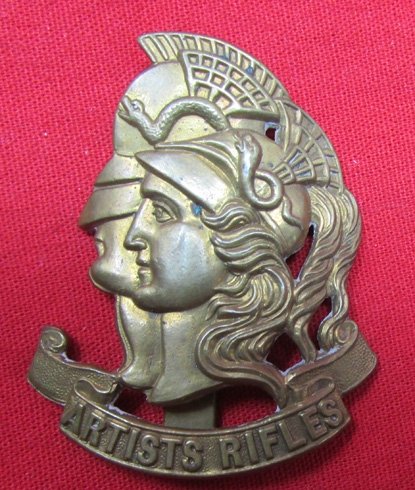 British WWI-WWII Artists Rifles Cap Badge — image 2