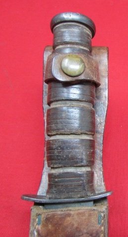  US WWII USMC Kabar Utility Knife & Leather Sheath — image 3