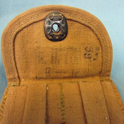  US WWI, M1917 Revolver 3 Pocket Halfmoon Clip Pouch — image 4