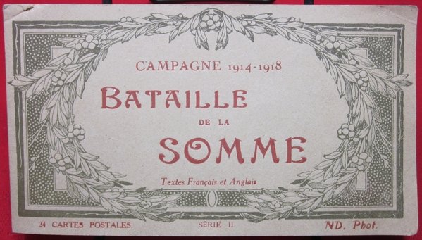  French WWI, Postcard Booklet, Campagne Series 1914-18, Bataille de la Somme, GR — image 2