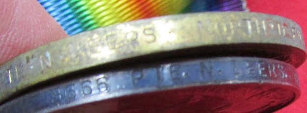  British WWI 3 Place Medal Bar, Norman Leers, 9666, Wounded 1916, Died 1918 — image 6