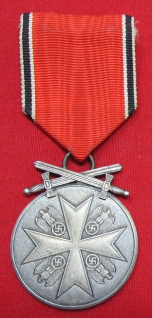  German WWII Order of the German Eagle Medal, With Swords, 835 Silver — image 2
