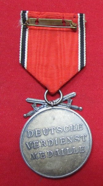  German WWII Order of the German Eagle Medal, With Swords, 835 Silver — image 4